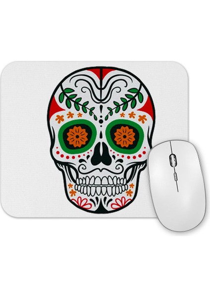 Renkli ve Desenli Kuru Kafa Skull Mouse Pad