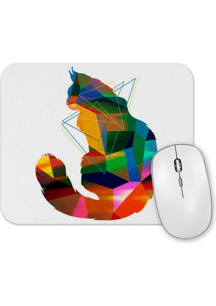 Renkli Cat Kedi Mouse Pad