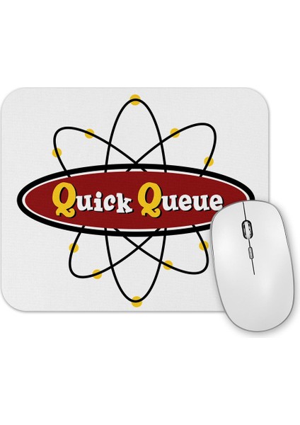 Atomic Symbol Quck Queue Logo Mouse Pad