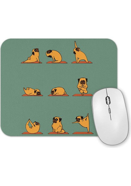 Pug Yoga Köpek Mouse Pad