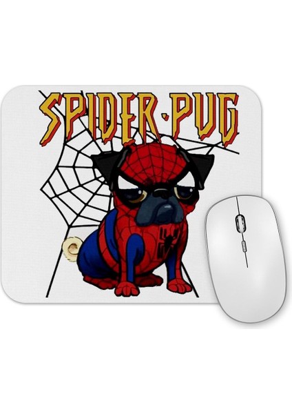 Spider Pug Köpek Örümcek Adam Mouse Pad