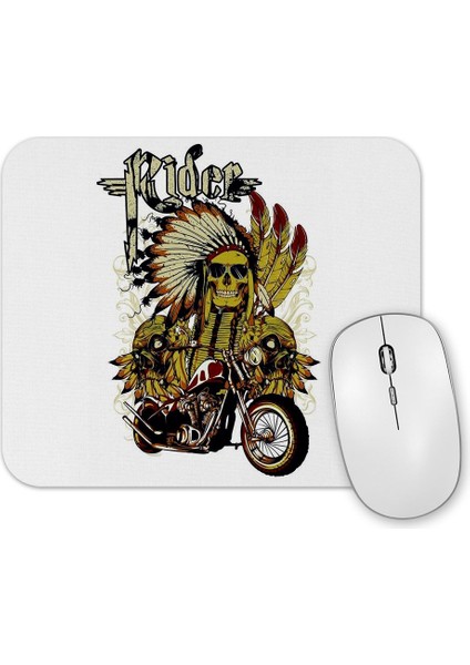 Motocicleta E Cranio Mouse Pad