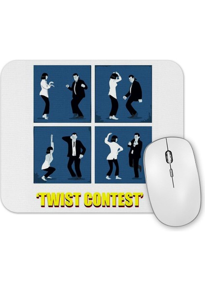 Pulp Fiction Twist Contest Concurso Danca Mia E Vicent 2 Mouse Pad