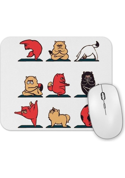 Cat Yoga Köpek Mouse Pad