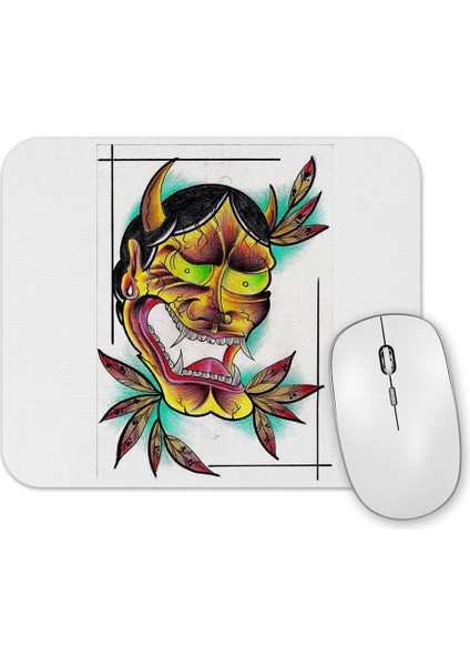 Baskı Dükkanı Tribal Indian With Demon Horns Mouse Pad