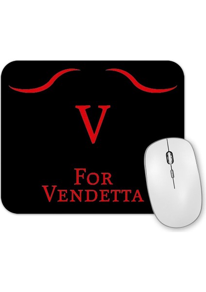V For Vendetta Silüet Mouse Pad