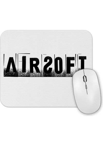 Airsoft Gamer White Mouse Pad