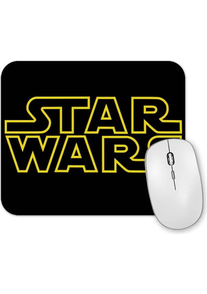 Star Wars Logo Siyah Zemin Mouse Pad