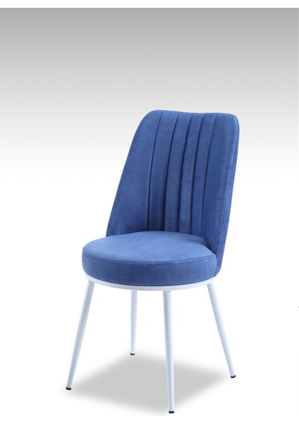 Gold Sandalye Nubuk Kumaş Metal Beyaz Ayaklı