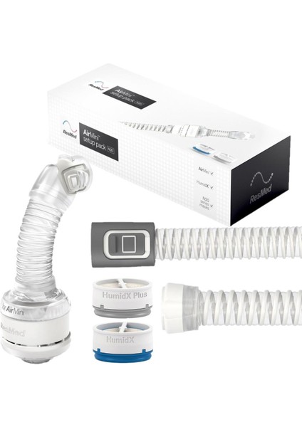 Airfit N20 Cpap Başlıklı Silikon Burun Maskesi Airmini Bağlantısı