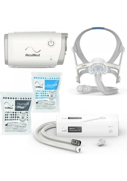 Airfit N20 Cpap Başlıklı Silikon Burun Maskesi Airmini Bağlantısı