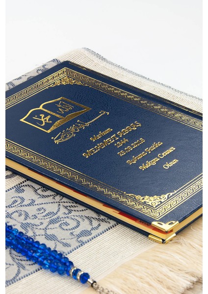 50 Adet - Isim Baskılı Ciltli Yasin Kitabı - Seccade - Kristal Tesbih Set - Kişiye Özel Hediye fiyatları