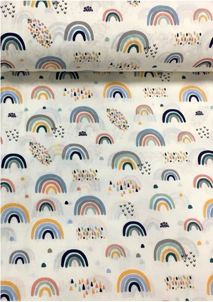 Pamuklu Bebek ve Çocuk Lastikli Çarşaf Şirin Gökkuşağı 70x110 cm modelleri