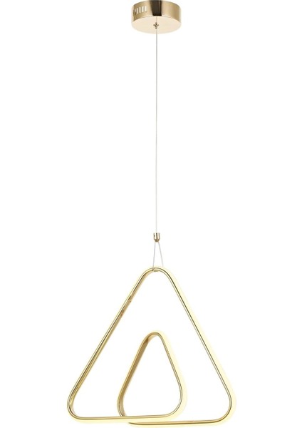 AV-60331-S Sarı Kaplama Modern Avize LED Metal Silikon 30x30cm