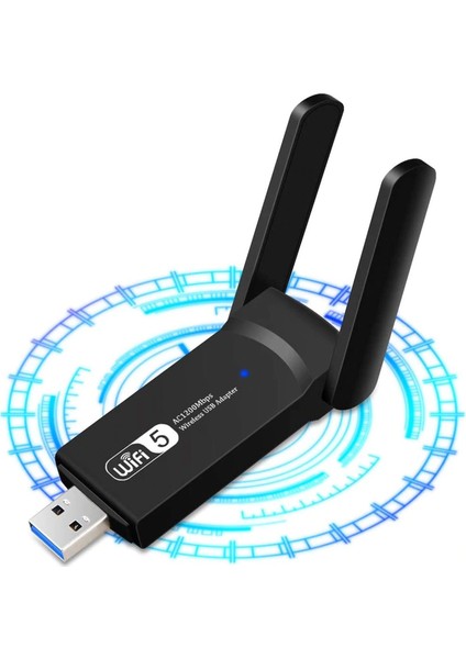 AC1200 Mbps Dual Band USB 3.0 Adaptör Kablosuz Wifi Alıcı