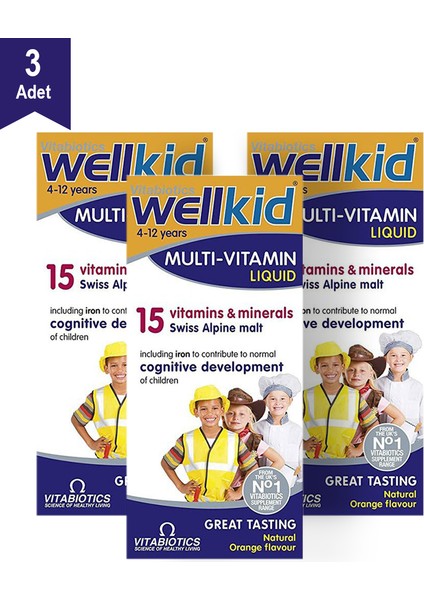 Wellkid Immune Liquid 150ML | 3 Adet