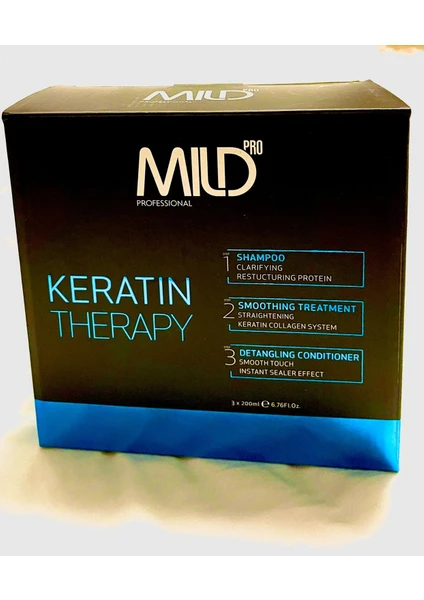 Mild Profesıonal Keratin Bakım ve Brezilya Fönü Bir Arada 3 Lü Bakım Seti (200 ml * 3 Adet)