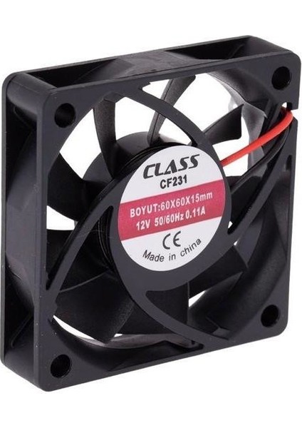 60X60X15MM Dc 12VOLT Fan - 1ADET