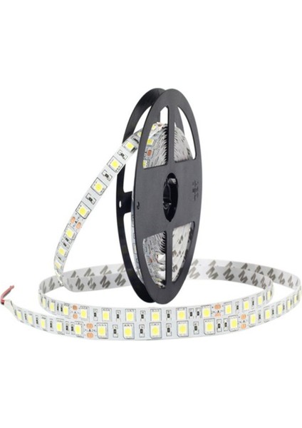 3 Çipli 5050 Amber (Sarı) Şerit LED IP20 Metrede 60 LED (5 Metre)