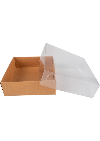 Kraft Asetat Kapaklı Kutu 9X9X3 25 Ad fiyatları