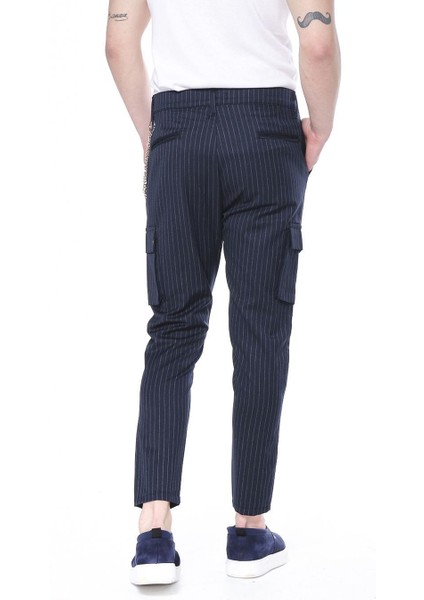 Cizgili Zincir Detaylı Erkek Spor Pantolon fırsatları