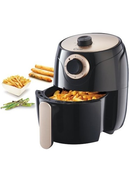 Kaf 5515 AirFryer Yağsız Fritöz Kızartma Makinesi - Siyah