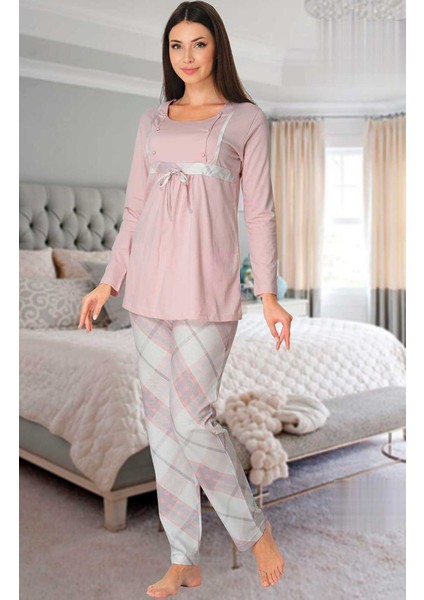 Pijama Effortt Lohusa Emzirme Pijama Takım
