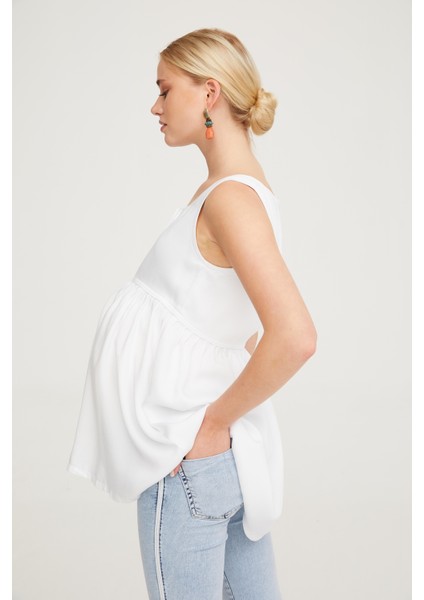 Hamile Beyaz Bluz Tunik 1075 modelleri