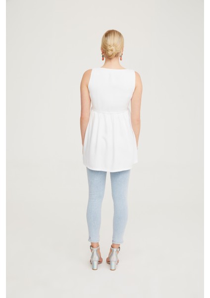 Hamile Beyaz Bluz Tunik 1075 fırsatları