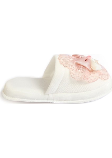 Güpürlü Boncuklu Fiyonk Lohusa Kadife Terlik ve Tacı modelleri