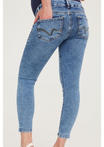 Hamile Skinny Jean Denim Pantolon Açık Mavi 1072 fırsatları