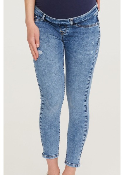 Hamile Skinny Jean Denim Pantolon Açık Mavi 1072 indirimleri