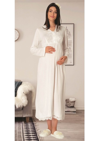 Carpediem L.r. Ekru 1518 Sabahlıklı Lohusa Gecelik Takımı fiyatları