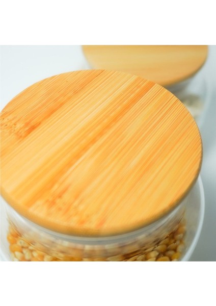 6'lı Cam Kavanoz Saklama Kabı Seti, Baharatlık Bambu Kapaklı ve Vakumlu 800 ml. fiyatları