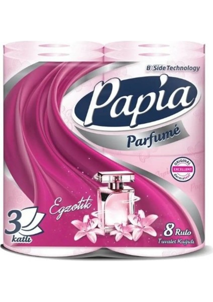 Papıa Tuvalet Kağıdı 3 Katlı 8'li