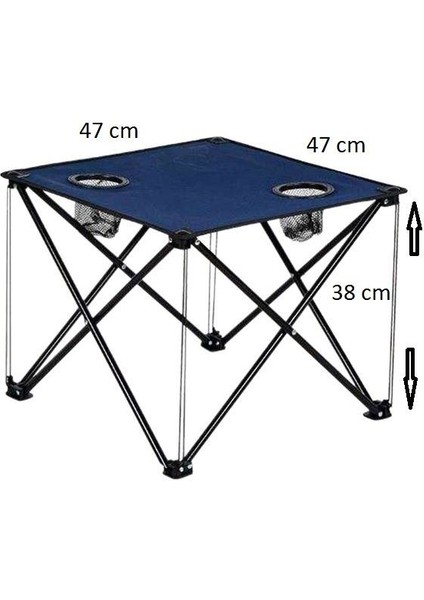 Shop Mekan Katlanabilir Kamp Piknik Bahçe Masası Lacivert