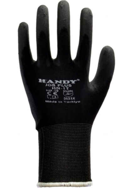 Job Plus Pu Eldiven No:10 Siyah