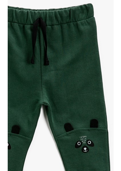 Pamuklu Eşofman Altı Hayvan Desenli Beli Bağcıklı Paçası Lastikli modelleri