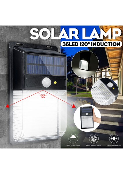 36LED Suya Dayanıklı LED Solar Lamba (Yurt Dışından)