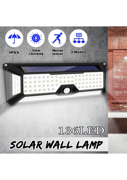 66LED Kablosuz Hareket Sensörü Solar Işıklar Dış Mekan (Yurt Dışından)