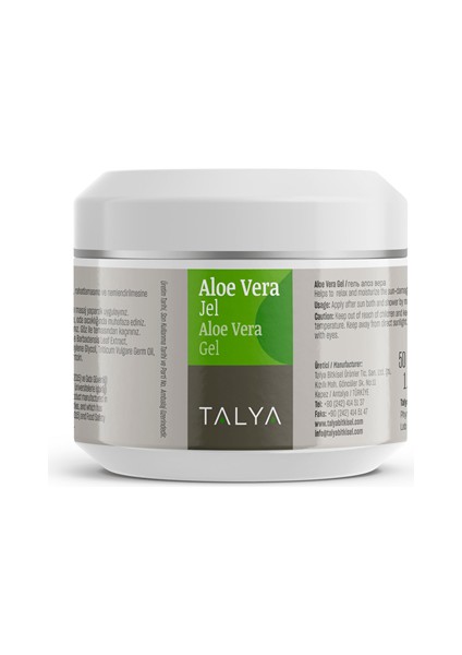 Aloe Vera Jel, Nemlendirici Vücut Jeli, 50 ml