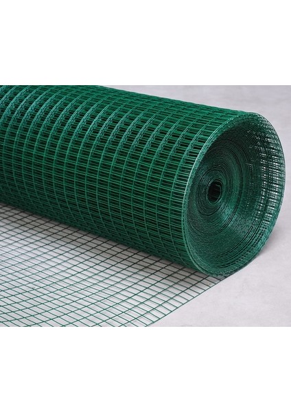 Pvc Kaplı Puntalı Yeşil Tel 12 x 12 Gözaralıklı Kafes Teli-Kümes Teli 150 cm x 20 M