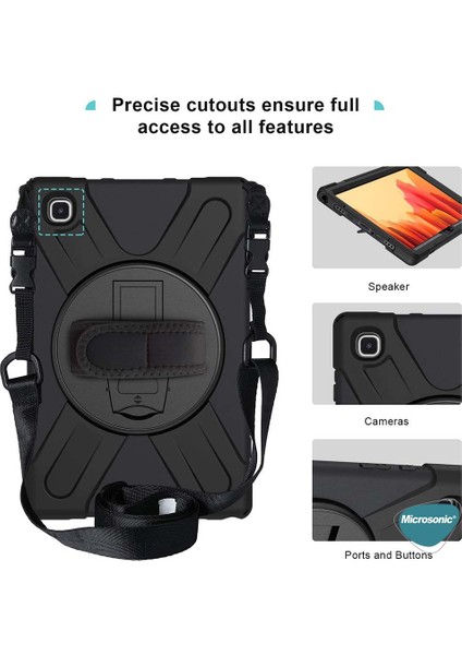 Samsung Galaxy Tab A7 Lite T225 Kılıf Heavy Defender Siyah
