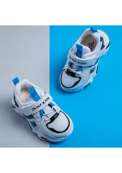 26056 Beyaz - Mavi - Siyah Uniseks Çocuk Günlük Rahat Yürüyüş Sneaker Spor Ayakkabı indirimleri