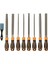 Fix Baur 10 Parça Marangoz Hobi Eğe Seti Törpü Ahşap Metal Alüminyum Yarım Yuvarlak Balık Sırtı Eğe Lama Seti 32CM 1