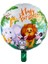 Safari Sevimli Hayvanlar, Happy Birthday Folyo Balon - 43 cm 1