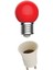 Fişli Duy LED Gece Lambası Ampul Duy Fişli (1 W - 1,5 W) Kırmızı 1