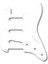Pickguard \'50S Strat 8 Hole S/s/s Wht 1