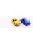 2 Adet Çek-Bırak Metal Vosvos Araba Dıe Cast Büyük Boy 12CM Sarı-Lacivert 3