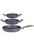 Hazar Pazar Granit Tava 26 cm & Çift Kulp Omlet 20 - 24 cm 3'lü Set 1